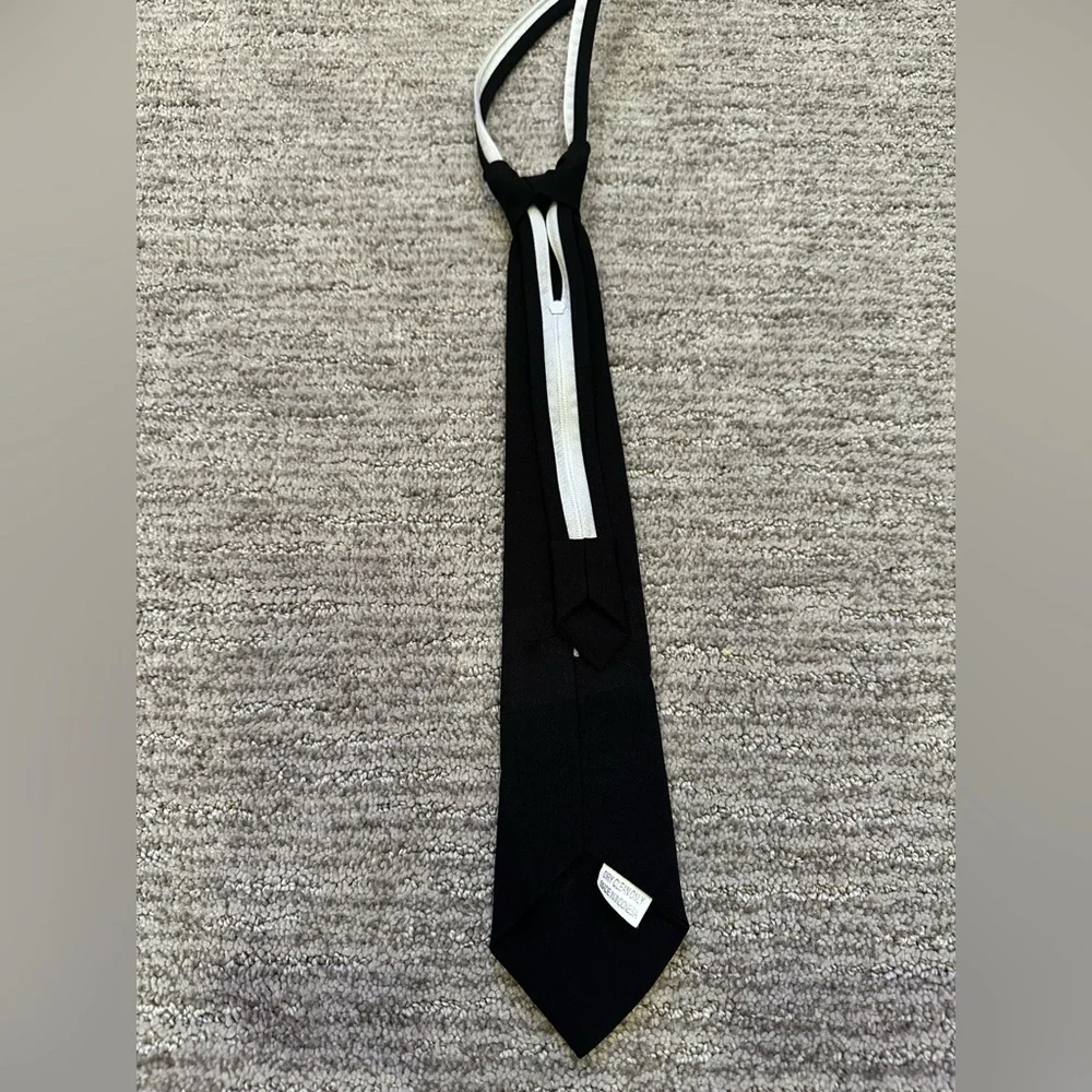 Classic Black Zipper Necktie